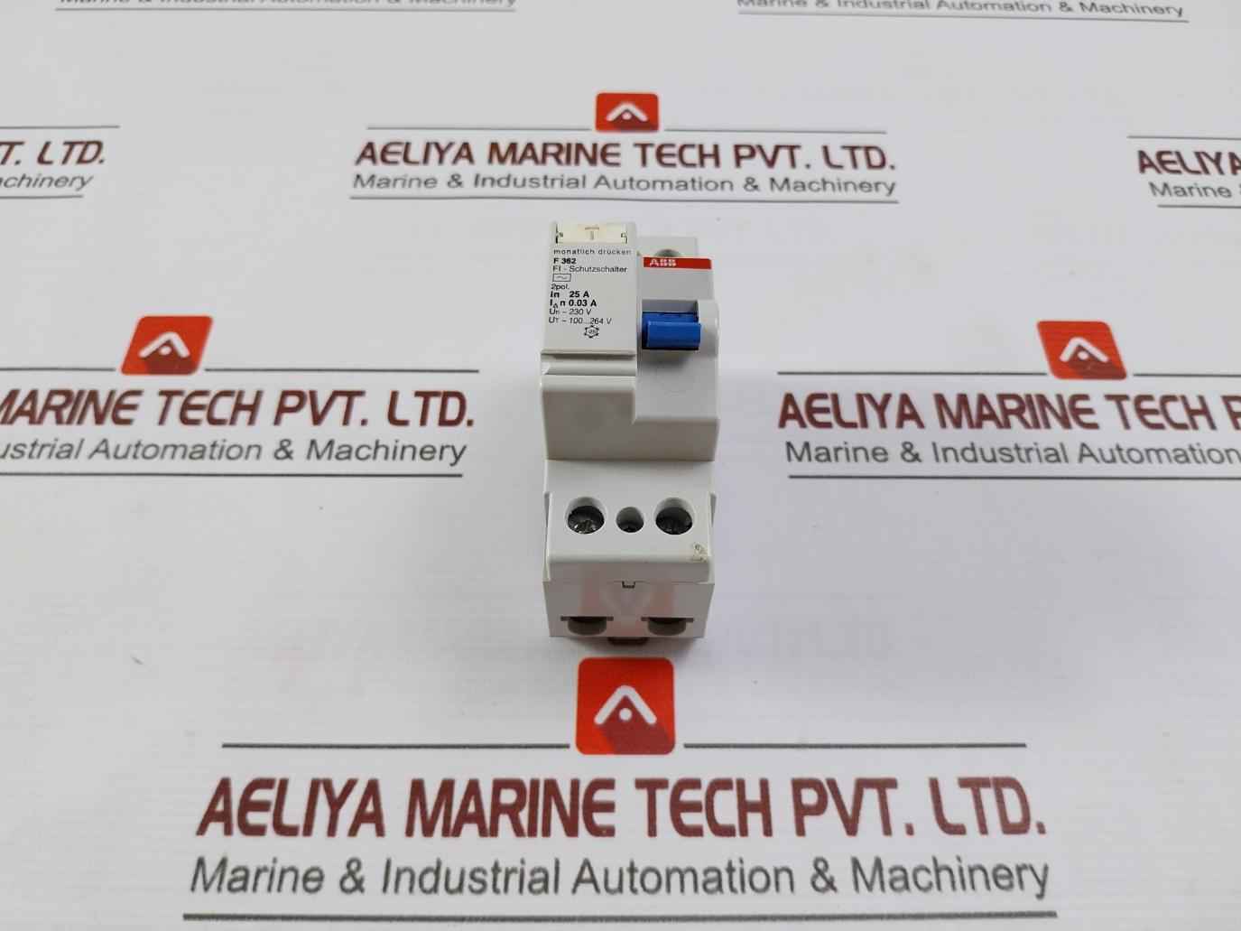 Abb F 362 2 Pole Residual Current Operated Circuit Breaker 25A0306