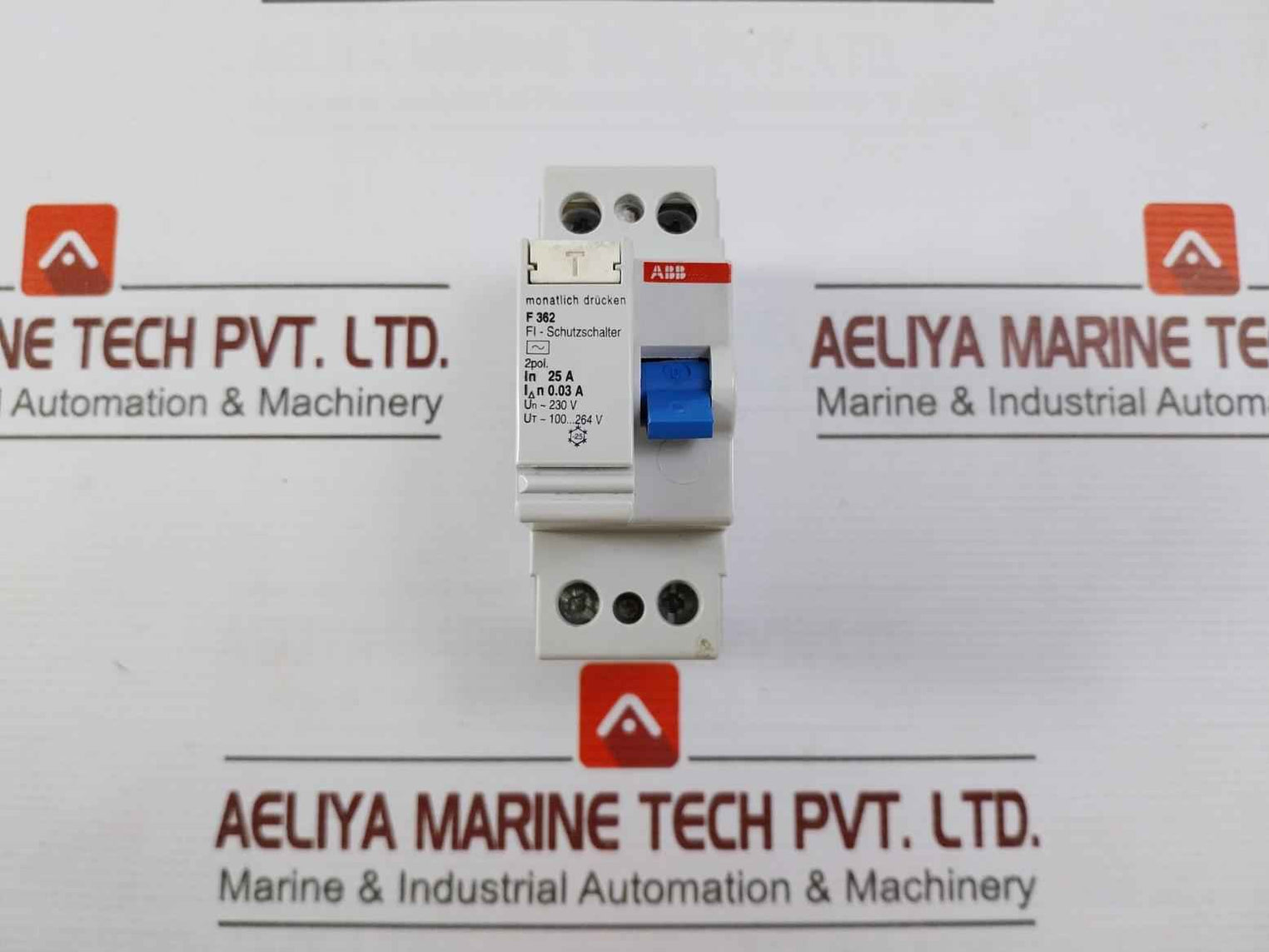 Abb F 362 2 Pole Residual Current Operated Circuit Breaker 25A0306