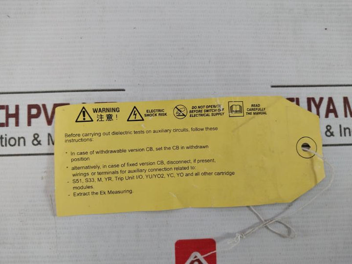 Abb Fa1C Formula Air Circuit Breaker 24Vdc 50-60Hz 800A 12Kv 400V