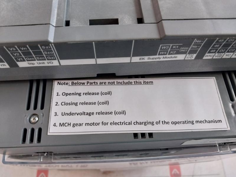 Abb Fa1C Formula Air Circuit Breaker 24Vdc 50-60Hz 800A 12Kv 400V