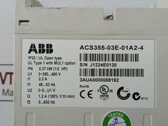 Abb Frequency Drive 0.37 Kw 48-63 Hz Acs355-03E-01A2-4