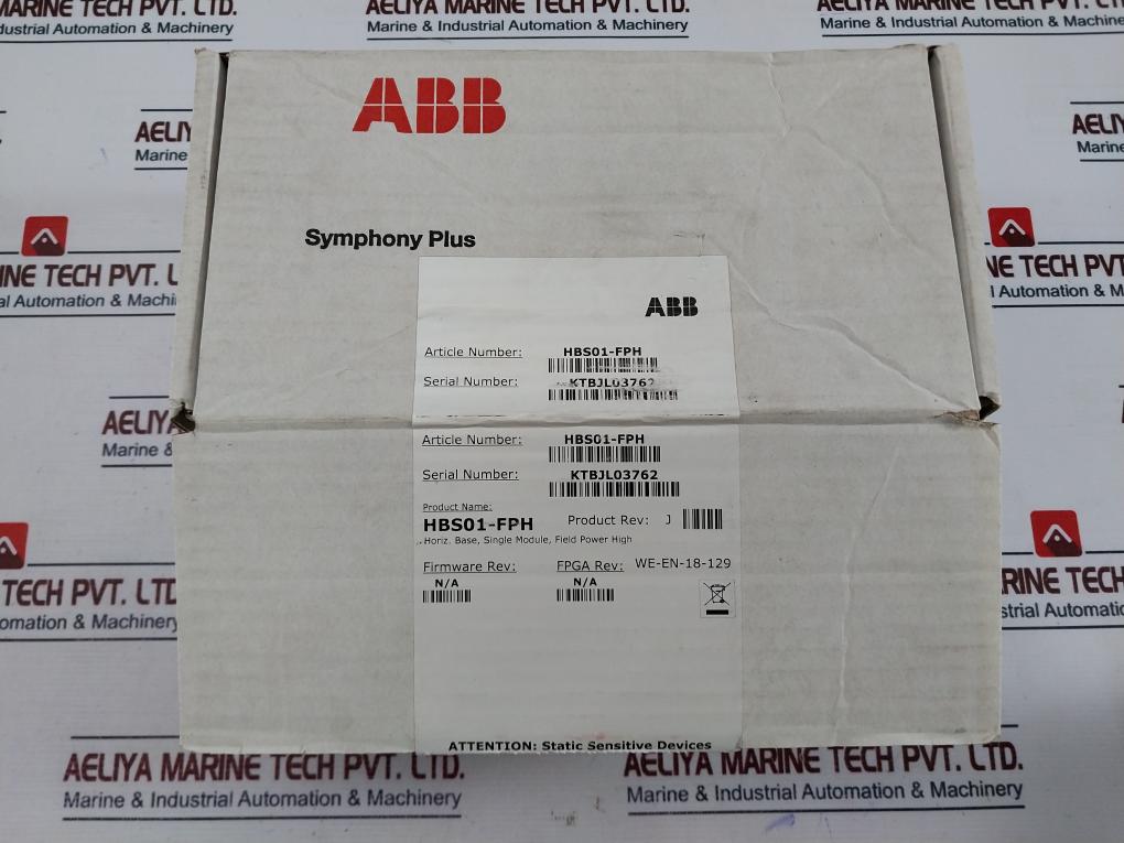 Abb Hbs01-fph Horizontal Row Mount Base For Single Module Rev: D