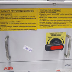 Abb Hd4/Sg 12.12.32 Sf6 Circuit-breaker 12 Kv 50/60 Hz 1250 A