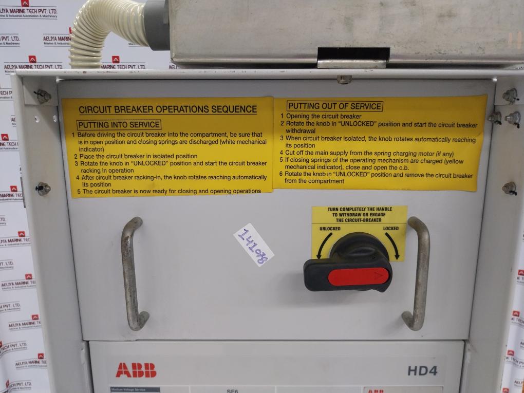 Abb Hd4/Sg 12.12.32 Sf6 Circuit Breaker 1250 A 12 Kv 50/60 Hz
