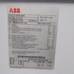 Abb Hd4/Sg 12.12.32 Sf6 Circuit Breaker 1250 A 12 Kv 50/60 Hz