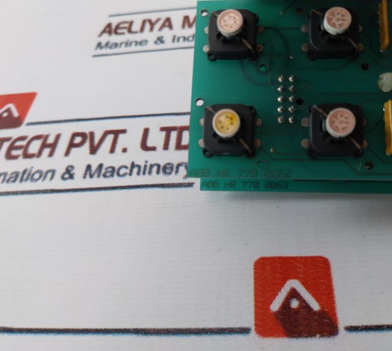 Abb Hr 770 0062 & Hr 770 0063 Pushbutton Switches Controller Pcb Module