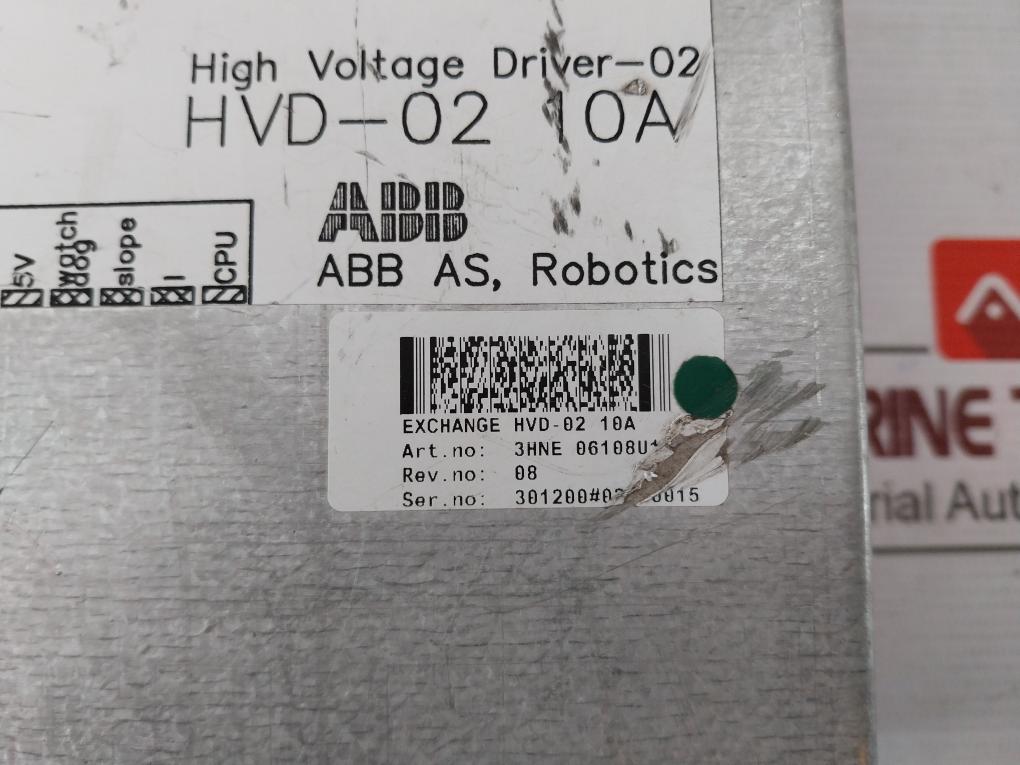 Abb Hvd-02 10A High Voltage Driver-02 5V -15V/+15V 3Hne 08391-1 Rev No 8