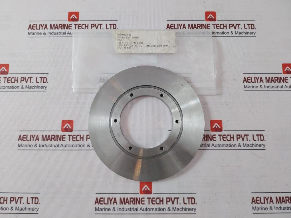 Abb Ik-4M & G9B Seal Plate For Long Soot Blower For 3 Inch Od 0Ab-000-022