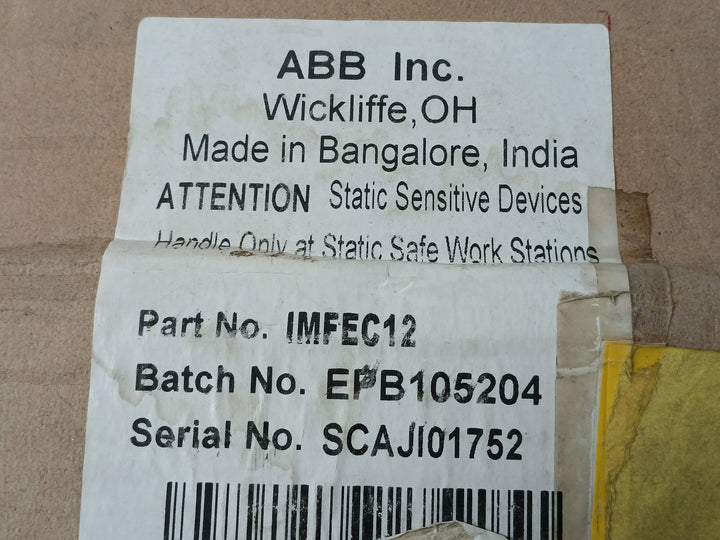 Abb Imfec12 Analog Input Module Circuit Board