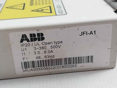 Abb Jfi-a1 Emc Filter 380-500V 48-63Hz 3Aua0000039322C0180002Ee