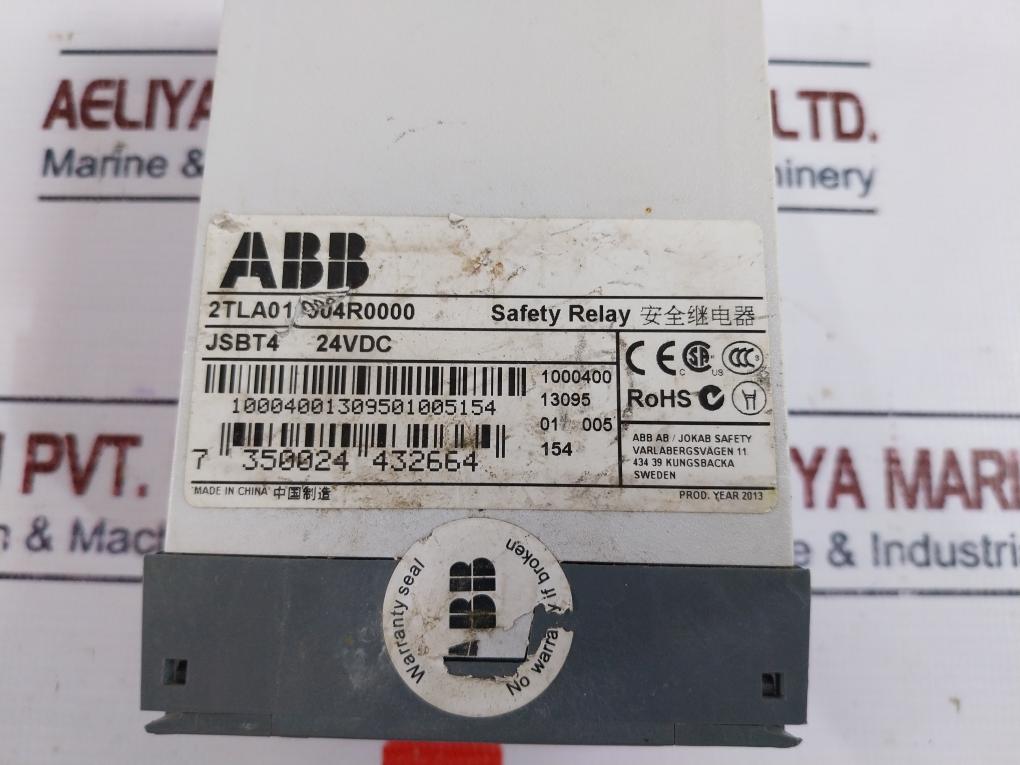 Abb Jsbt4 Safety Relay Unit 24Vdc 2A