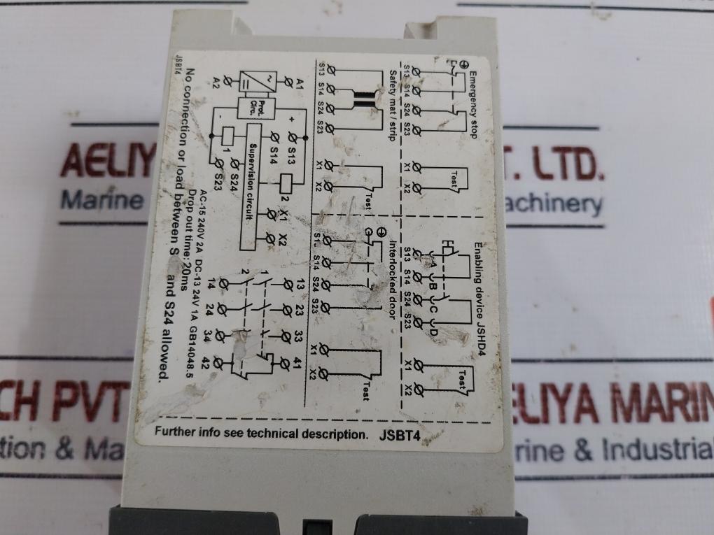 Abb Jsbt4 Safety Relay Unit 24Vdc 2A