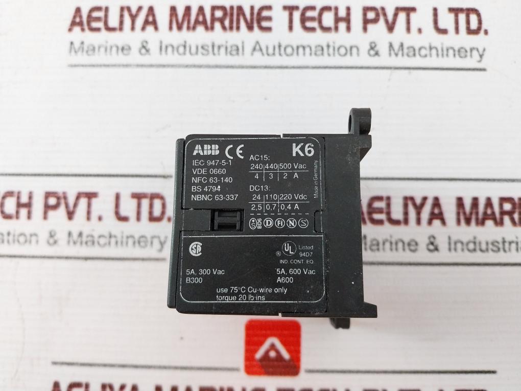 Abb K6-22Z Contactor Relay 24V 40-60Hz A600