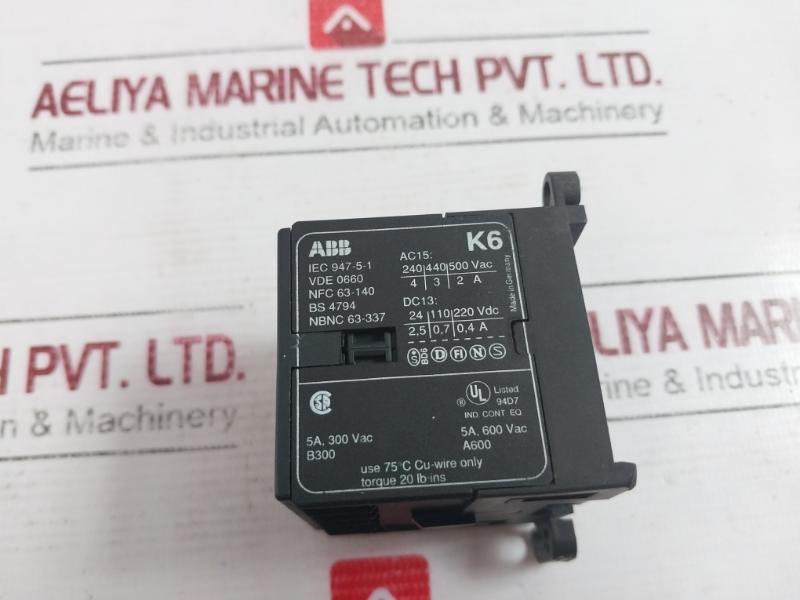 Abb K6-31Z Contactor Relay Nbnc 63-337 220-240V 40-450 Hz