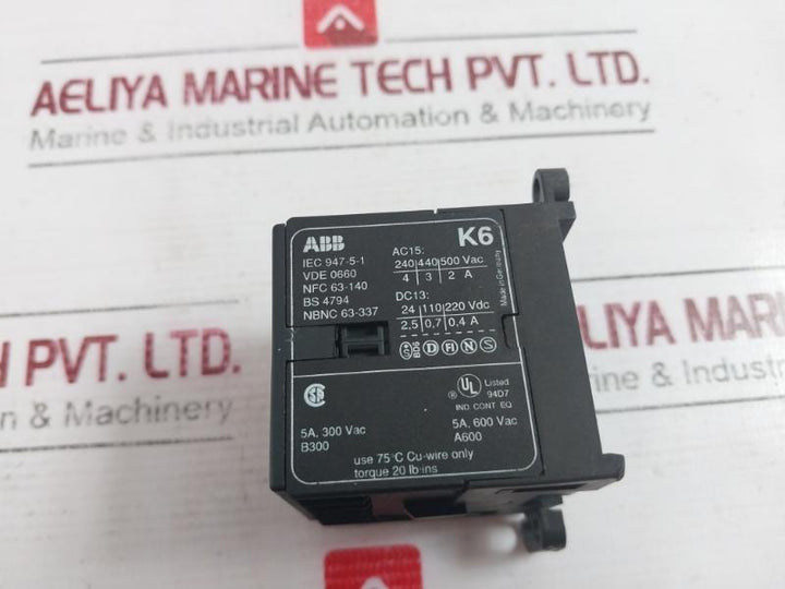 Abb K6-31Z Contactor Relay Nbnc 63-337 220-240V 40-450 Hz