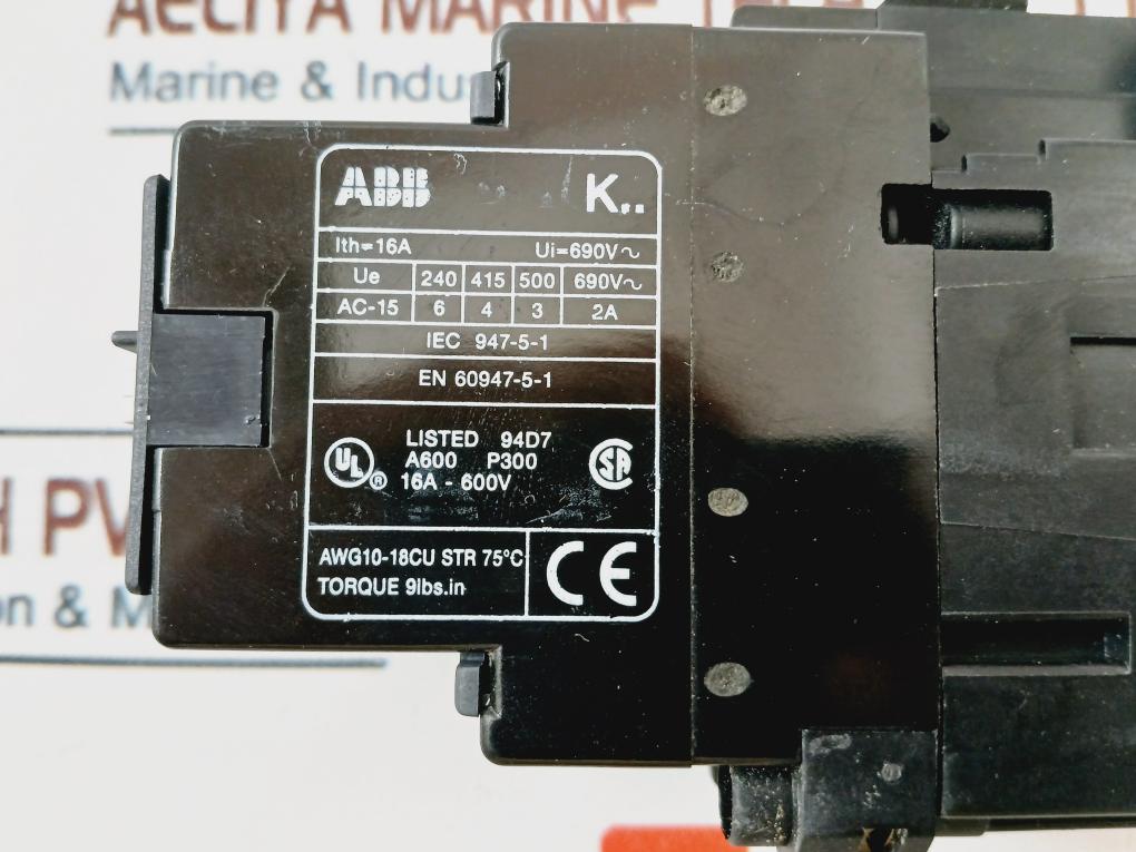 Abb K91E Auxiliary Contactor 16A 690V~