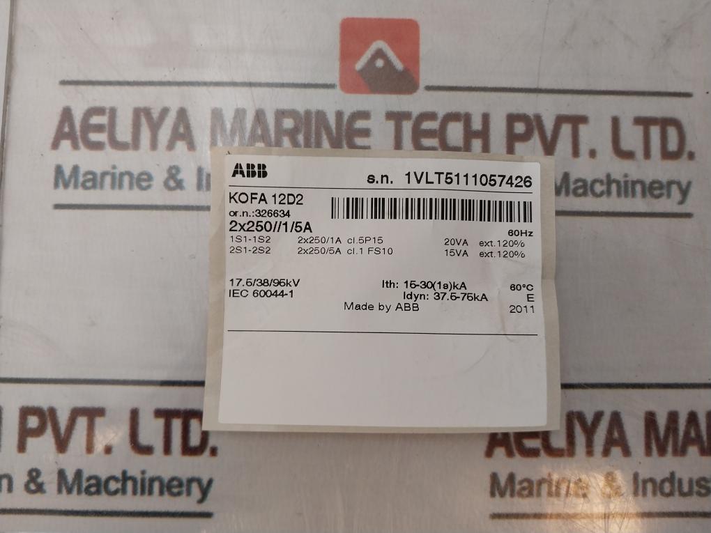 Abb Kofa 12D2 Current Transformer 60°C