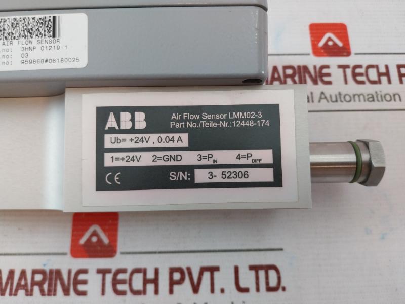 Abb Lmm02-3 Air Flow Sensor Rev 03 12448-174 24V 0.04A