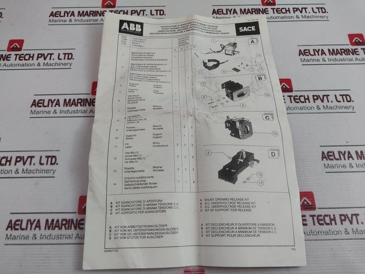 Abb Ln32-63 Fixed Part For Plug-in Circuit- Breaker Kit