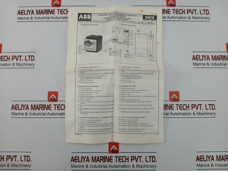 Limiting Circuit Breaker Lna 32 Abb 15A 660V
