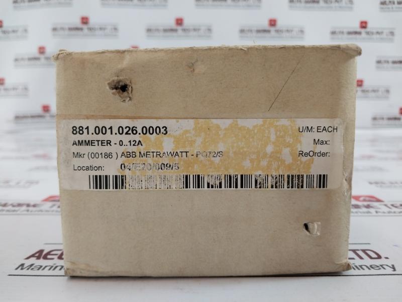 Abb Metrawatt Sael Pq72/S Ammeter 0-12A 60 Mv