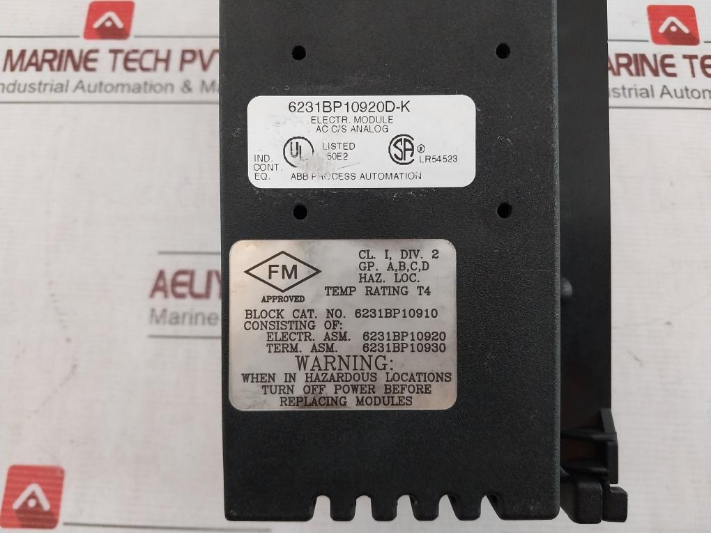 Abb Mod 300 Current Source Analog I/O Module 0.25A 50Ma Pt Ic660Bsm021C