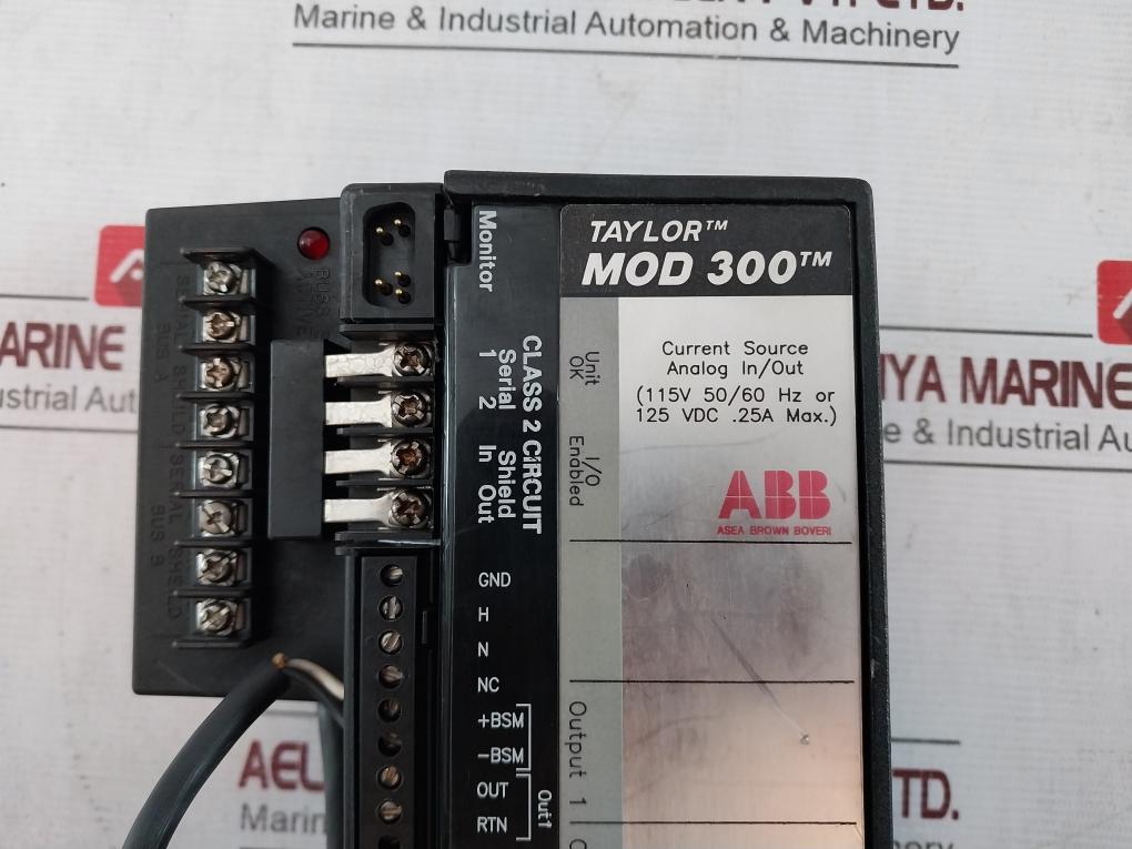 Abb Mod 300 Current Source Analog I/O Module 0.25A 50Ma Pt Ic660Bsm021C