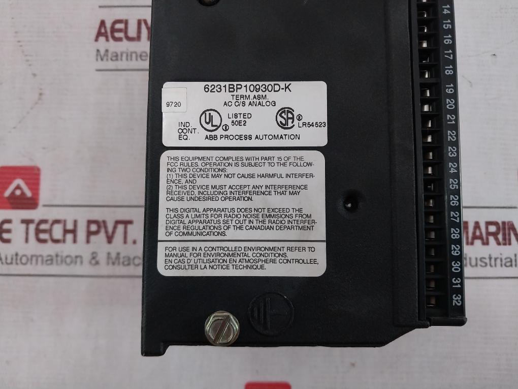 Abb Mod 300 Current Source Analog In/Out Module 0.25A 50Ma 6231Bp10910