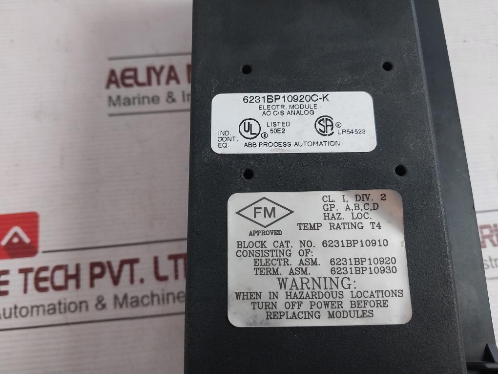 Abb Mod 300 Distributed Control System (Dcs) 15V 50/60Hz 125Vdc 25A Max.