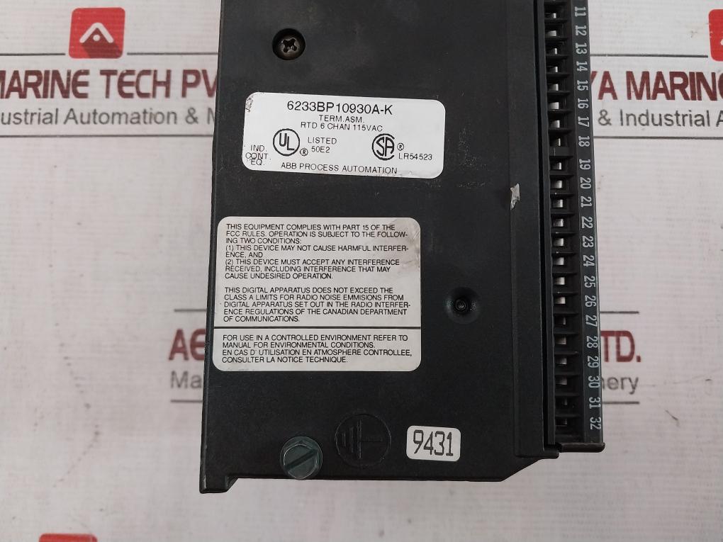 Abb Mod 300 Rtd Input Module 115V Ac 50/60 Hz, 125V Dc 0.1A