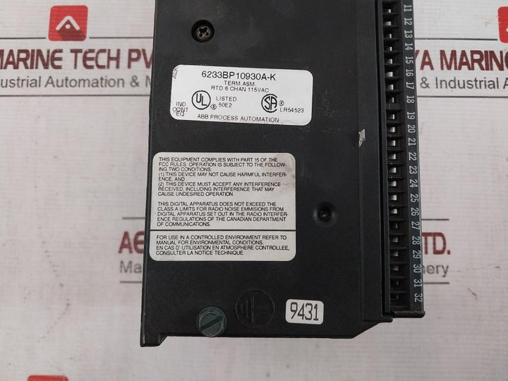 Abb Mod 300 Rtd Input Module 115V Ac 50/60Hz 125Vdc 0.1A