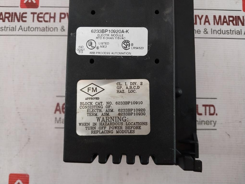Abb Mod 300 Rtd Input Module 115V Ac 50/60 Hz, 125V Dc 0.1A