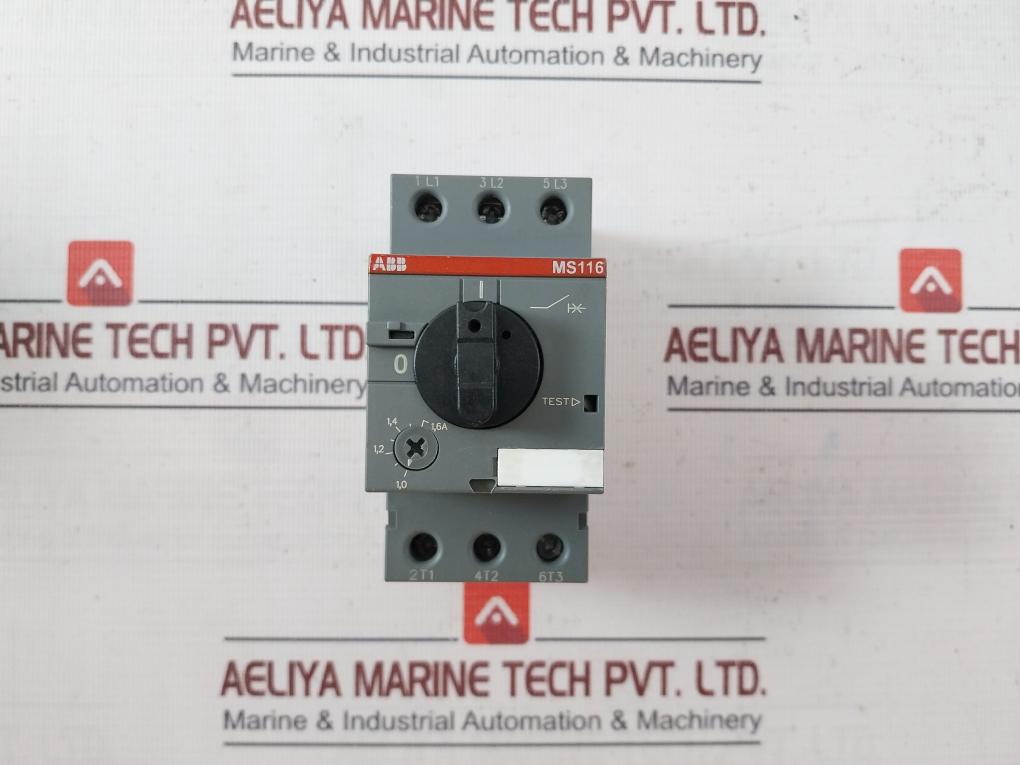 Abb Ms116-1.6 Motor Protection Circuit Breaker A001546 50/60Hz 1,6 Amps 600V Ac