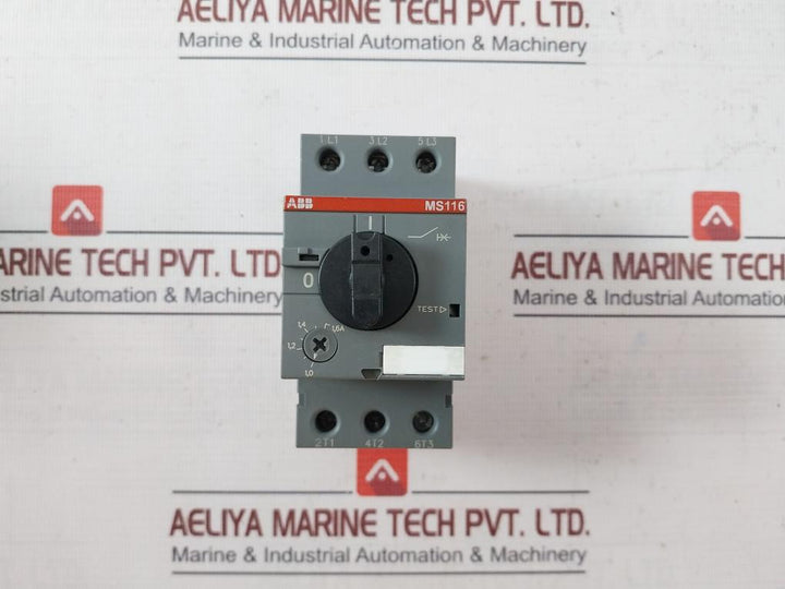 Abb Ms116-1.6 Motor Protection Circuit Breaker A001546 50/60Hz 1,6 Amps 600V Ac