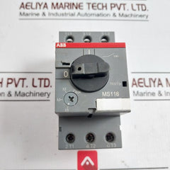 Abb Ms116 Manual Motor Starter 1Sam250000R1008 600V Ac 10A 6Kv Ip20/Ip10