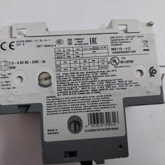 Abb Ms116 Manual Motor Starter 1Sam250000R1008 600V Ac 10A 6Kv Ip20/Ip10