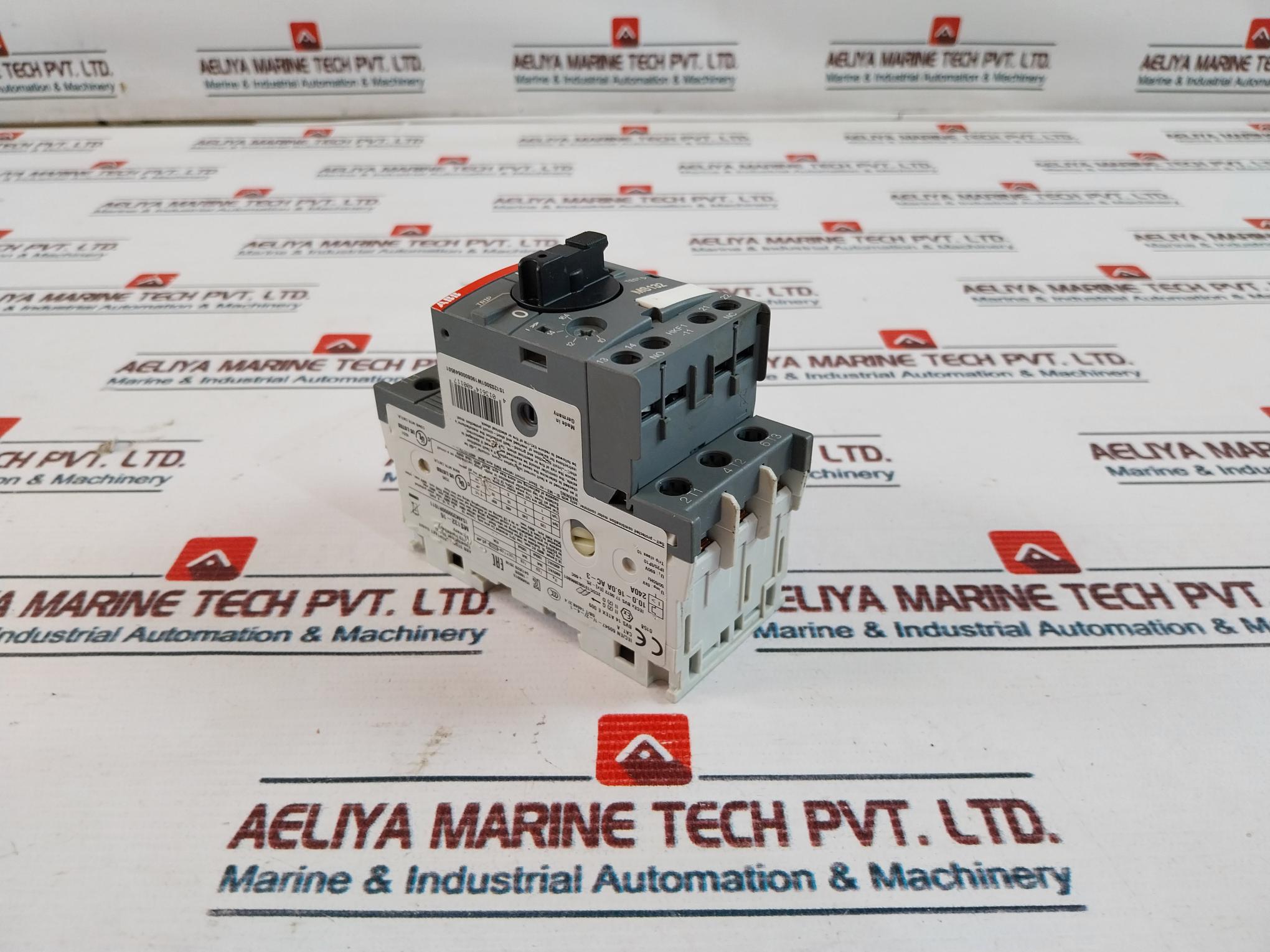 Abb Ms132-16 Manual Motor Starter Ip20/Ip10 690V 50/60Hz 6Kv 16.0 Amps