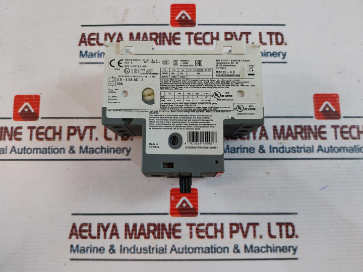 ABB MS132-4.0 Manual Motor Starter Cat A 50/60Hz
