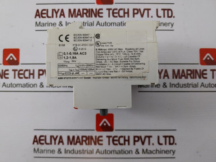 ABB MS325 Stotz-kontakt GMBH Motor Starter 0.10-0.16 A 690 V~