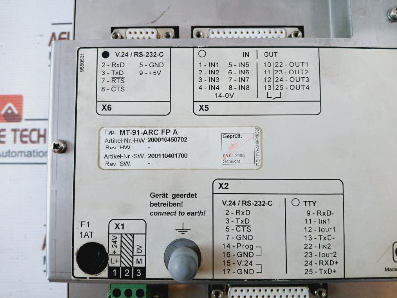 Abb Mt-91-arc Fp A Operator Panel V.24/Rs-232-c 14-0V 60V/0,5A