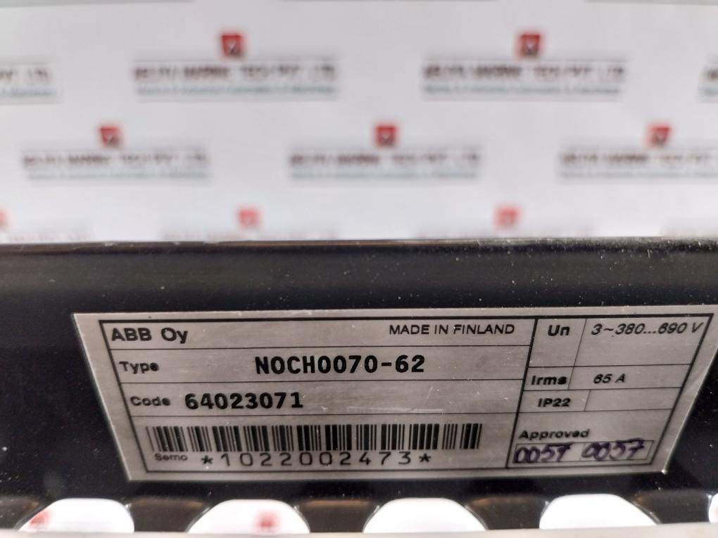ABB N0CH0070-62/NOCH0070-62 Du/dt Filter 64023071 IP22