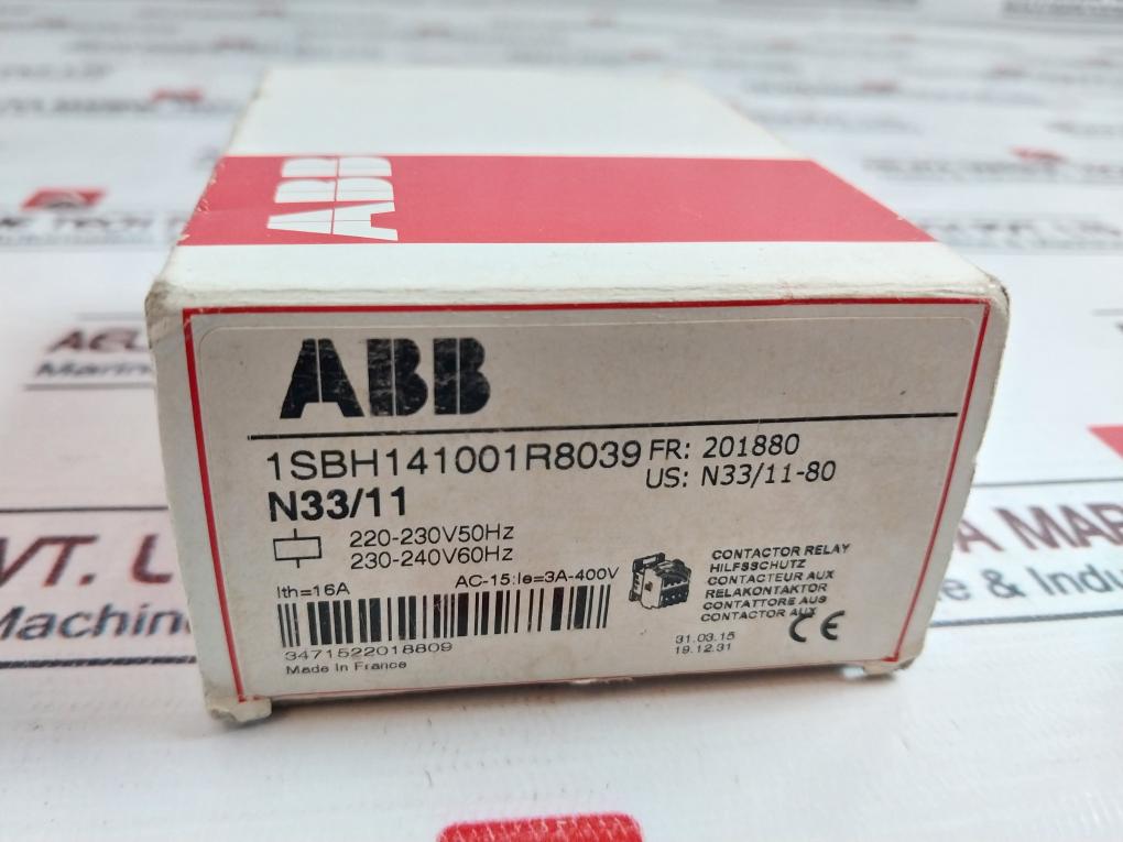 Abb N33/11 Contactor Relay 16A 220-230V 50Hz