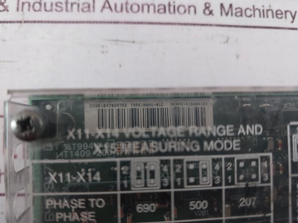 Abb Namu-01C Auxiliary Measuring Unit Umk-se 11,25-1 64702475D T1409 200