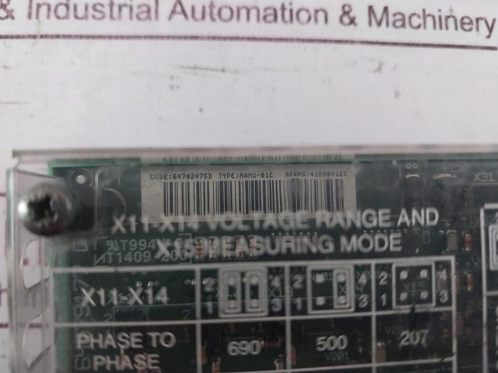 Abb Namu-01C Auxiliary Measuring Unit Umk-se 11,25-1 64702475D T1409 200