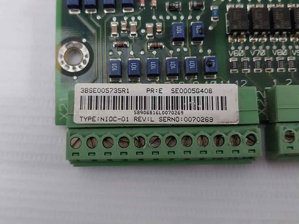 Abb Nioc-01 Printed Circuit Board Card 3Bse005735R1 Mlv0-c Rev: L 94V0