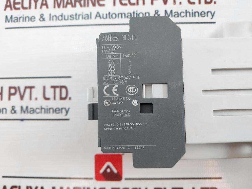 Abb Nl31E Contactor Relay 16A 690V~