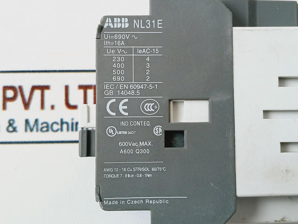 Abb Nl31E Contactor Relay 24Vdc