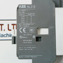 Abb Nl31E Contactor Relay 24Vdc