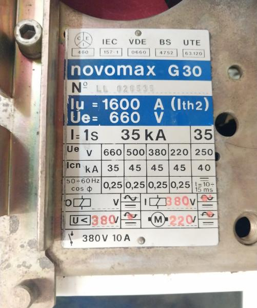 Abb Novomax G30 Tempower Air Circuit Breaker
