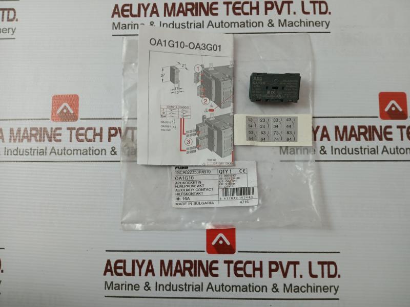 Abb Oa1G10 Auxiliary Contact 1Sca022353R4970 10A 600Vac 16A